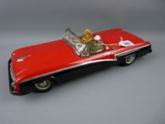 Toys - a Mercury motor car, initialled 'HKN5/8' by Huki of Germany, 36 cms long