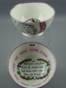 Sunderland lustre - two circular pedestal bowls, both 'Manchester Unity Independent Order of