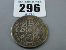 A 1677 silver half crown