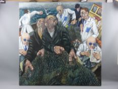 CARL F E HODGSON oil on canvas on stretcher, unframed - 'Ship of Fools', signed with monogram, 92