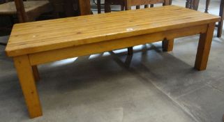 A pitch pine long John coffee table