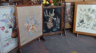 Seven vintage firescreens