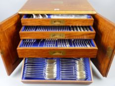 Silver Cutlery Canteen - an extremely fine canteen of Walker & Hall silver cutlery, Sheffield