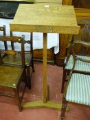 A 20th Century oak lectern, 117 x 46 cms