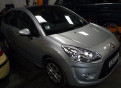 A Citroen SC8FP C3 VTR+ five door hatchback petrol car, 1397cc, silver, registration number CX12