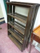 Three antique style wall hanging Delft racks, 115 x 77 cms at the widest point