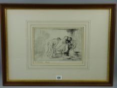 EDMUND BLAMPIED RE (1886-1966) dry point etching - 'The Farmer's Dentist', marked lower left '