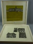 ZENA FLAX two limited edition (1/40 and 2/40) lithographic prints, one featuring some of