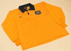 1980s AUSTRALIA INTERNATIONAL RUGBY UNION JERSEY, non-numbered, bearing label for Canterbury