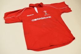 WALES XV v NEW ZEALAND 'A' JERSEY, MATCH-WORN No.22, Reebok circa 2000