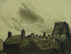 SIR KYFFIN WILLIAMS RA colourwash - St Beuno's Church, Clynnog Fawr (Llyn Peninsula, Gwynedd),