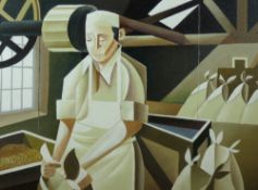 ALEX CAMPBELL acrylic on canvas - the 'Dusty Miller', signed, 49.5 x 64.5 cms