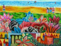 DANIEL MEAKIN mixed media on canvas - 'Abersoch' with signature and biographical note verso, 46 x 61