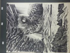 GOMER LEWIS mixed media - 'Towards the South Bishop Storm, September '76', signed, 70 x 55 cms