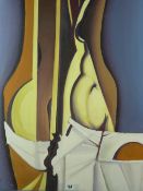 GOMER LEWIS oil on canvas, unframed - abstract entitled verso 'Nude Naval', 76 x 61 cms