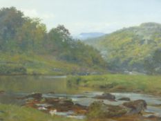 JOHN SURTEES oil on canvas - a pool in the Lledr Valley, signed and dated 1883 and entitled