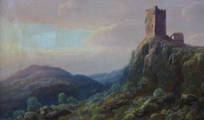 THOMAS FINCHETT oils on canvas, a pair - Dolbadarn Castle and Dolwyddelan Castle, each signed, 19.
