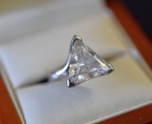 AN EXCEPTIONALLY RARE & LARGE 4.02ct TRILLION CUT DIAMOND accompanied by 2012 insurance valuation