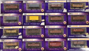 A SELECTION OF 16 MODEL RAILWAY 00 GAUGE WAGONS