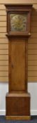 AN EIGHT DAY BRASS DIAL LONG-CASE CLOCK BY RICHARD EVANS OF OSWESTRY with Roman numerals to the