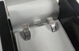 PAIR OF BAGUETTE DIAMOND & 18ct WHITE GOLD EARRINGS accompanied by 2012 insurance certificate as