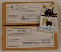 THREE CALEY COACHES 'Caledonian Railway' and a Bachmann 'Gandy Dancer'