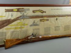 A REPLICA KING'S PATTERN LAND SERVICE MUSKET, Brown Bess model with walnut stock, tower and GR