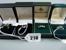 FOUR NINE CARAT GOLD DRESS RINGS 9.5 grms total weight