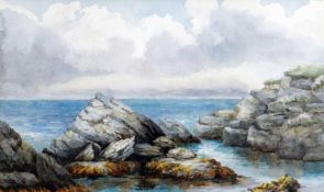 LADY DORA FROST (of Chester, Exh. 1927-1928) watercolours, a pair - coastal scenes, entitled