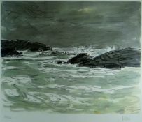 SIR KYFFIN WILLIAMS RA coloured limited edition (32/350) print - Trearddur Bay, signed with