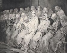 GUSTAVE DORE etching - entitled 'The Neophyte', 69 x 81cms