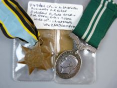 MEDALS - A GVI AIR EFFICIENCY AWARD, an Air Crew Europe Star (copy), EAEA medal award to 847044 Cpl.