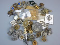 A COLLECTION OF FORTY PLUS CAP BADGES, pins and pips etc, predominantly British to include SAS,