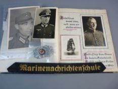 A CAPTAIN'S LOG BOOK for the Albert Leo Schlageter, launced on October 30th, 1937 and confiscated by