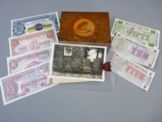 AN INLAID LIDDED BOX WITH DESERT RAT EMBLEM and the words 'Alamein, Tunis and Mother' to the top,