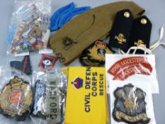 A COLLECTION OF ARMED FORCES WOVEN INSIGNIA & BADGES including bullion type, mainly British to