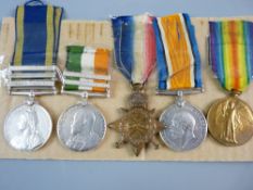 MEDALS - A QUEEN'S AND KING'S SOUTH AFRICA WITH WWI TRIO GROUP awarded to 1516 Pte. L. Turner,