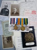 MEDALS - MILITARY MEDAL WWI, STAR TRIO AND TERRITORIAL FORCE EFFICIENCY MEDAL GROUP, MM (55198 SPR-