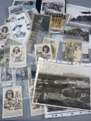 A MAINLY WWI - WWII COLLECTION OF PHOTOGRAPHS & POSTCARDS including VC series, heroic deeds, groups,