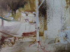 WILLIAM SELWYN watercolour - a motorboat in a shed, signed in full, 43 x 58cms Auctioneer's Note: