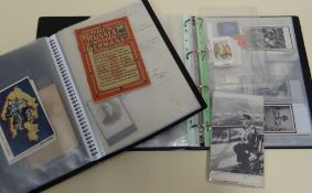 A FOLDER OF GERMAN MILITARY EPHEMERA including postcards, a booklet 'When Russia Bombs Germany',