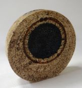 A TROIKA STONEWARE WHEEL VASE with geometric decoration to opposing sides, inscribed Troika, St