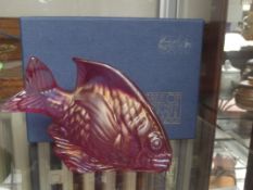 Isle of Wight glass fish paper weight