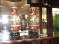 Pair of Cloisonnes vases