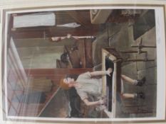 Framed Tom Dodson print, signed