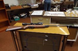 Air rifle with telescopic sight