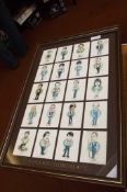 Framed and mounted Snooker celebrity cards