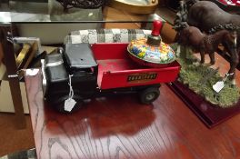 Vintage toy truck together with a Chad Valley spin