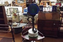 Industrial lamp, converted for plug use