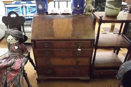 Edwardian inlaid writing bureau in mahogany